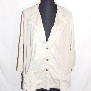 26/28 Avenue Beige Long Sleeve Snapped Jacket NWT